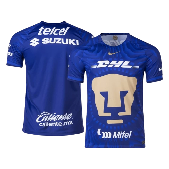 Pumas UNAM Away Soccer Blue Jersey 2025-26 Fan version